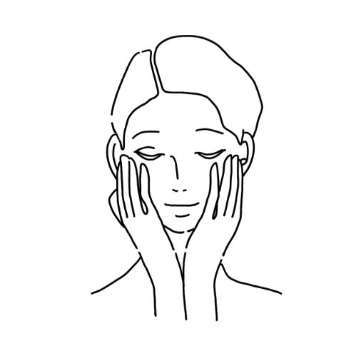 最後に手のひらで包み込むように30秒ほどハンドプレスをして完了です。